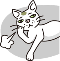 The cat WHITERUM lives in the present. sticker #7059352