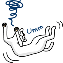 The cat WHITERUM lives in the present. sticker #7059354