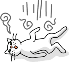 The cat WHITERUM lives in the present. sticker #7059355