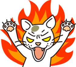 The cat WHITERUM lives in the present. sticker #7059358