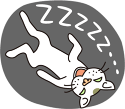 The cat WHITERUM lives in the present. sticker #7059365