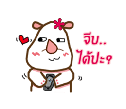 Pinkko : A pretty rhino sticker #7059879