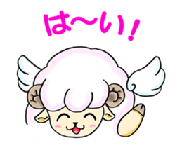Pink Sheep with Wings sticker #7060054