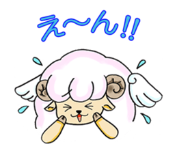 Pink Sheep with Wings sticker #7060056