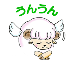 Pink Sheep with Wings sticker #7060057
