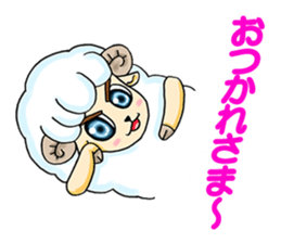 Pink Sheep with Wings sticker #7060061