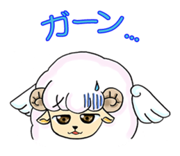 Pink Sheep with Wings sticker #7060065