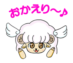 Pink Sheep with Wings sticker #7060068