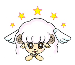 Pink Sheep with Wings sticker #7060069