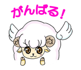 Pink Sheep with Wings sticker #7060071