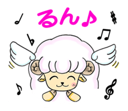 Pink Sheep with Wings sticker #7060072