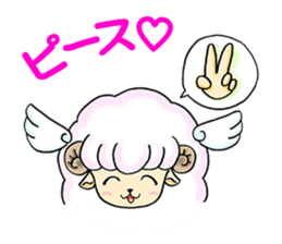 Pink Sheep with Wings sticker #7060074
