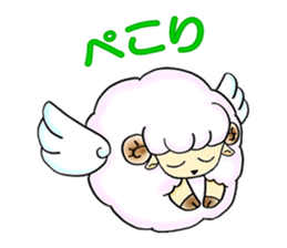 Pink Sheep with Wings sticker #7060077