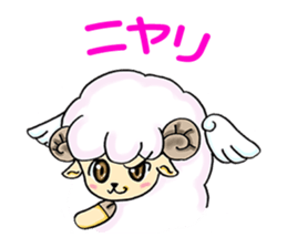 Pink Sheep with Wings sticker #7060078