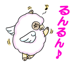 Pink Sheep with Wings sticker #7060080