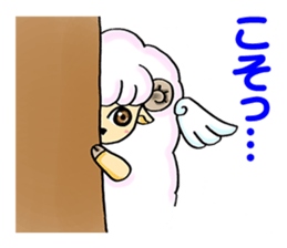 Pink Sheep with Wings sticker #7060081