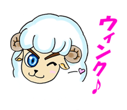 Pink Sheep with Wings sticker #7060083