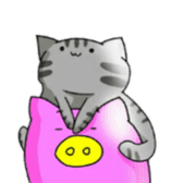 It is cat and pig sticker #7062033
