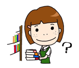 Book Store Girl MIRAI sticker #7062264