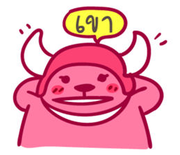 Pink Bear puppet sticker #7063022