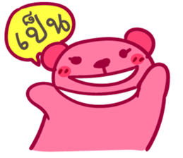 Pink Bear puppet sticker #7063024