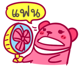 Pink Bear puppet sticker #7063025