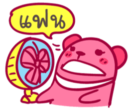 Pink Bear puppet sticker #7063025