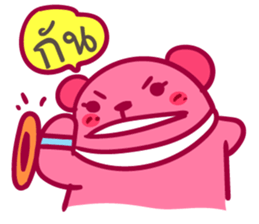 Pink Bear puppet sticker #7063027