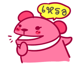 Pink Bear puppet sticker #7063031