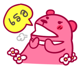 Pink Bear puppet sticker #7063033