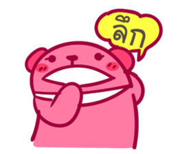 Pink Bear puppet sticker #7063043