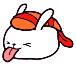 Lazy Sushi Bunny and Rabbit Friends sticker #7065501