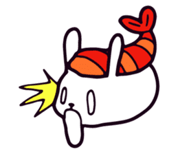 Lazy Sushi Bunny and Rabbit Friends sticker #7065508