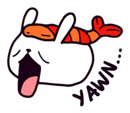 Lazy Sushi Bunny and Rabbit Friends sticker #7065523