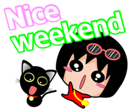 Xuan sister and little black cat sticker #7066265