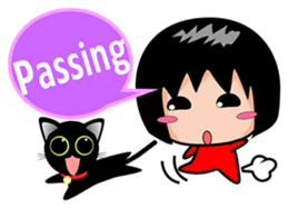 Xuan sister and little black cat sticker #7066266