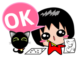 Xuan sister and little black cat sticker #7066270