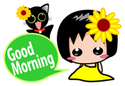 Xuan sister and little black cat sticker #7066274