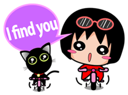 Xuan sister and little black cat sticker #7066275