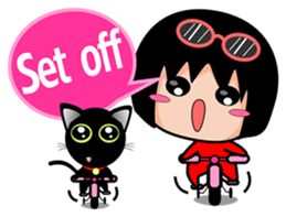 Xuan sister and little black cat sticker #7066276