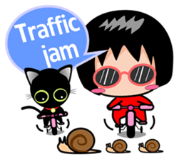 Xuan sister and little black cat sticker #7066278