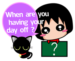 Xuan sister and little black cat sticker #7066281