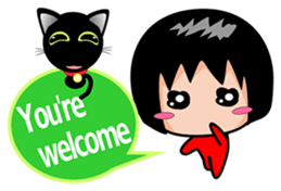Xuan sister and little black cat sticker #7066283