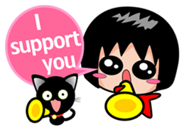 Xuan sister and little black cat sticker #7066284