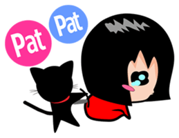 Xuan sister and little black cat sticker #7066290