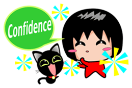 Xuan sister and little black cat sticker #7066294