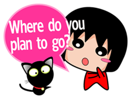 Xuan sister and little black cat sticker #7066296