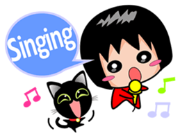 Xuan sister and little black cat sticker #7066298