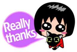 Xuan sister and little black cat sticker #7066300