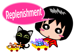 Xuan sister and little black cat sticker #7066302